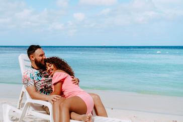 Romantic beach moments at The Mill Resort Aruba