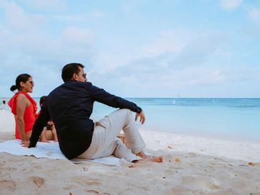 Couples on the beach in Aruba